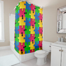 Lebhafter Jigsaw Puzzle Duschvorhang