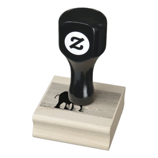 Lebhafter junger Elefant Gummistempel (Stempel)