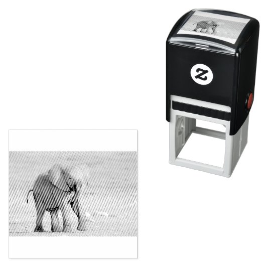 Lebhafter junger Elefant Permastempel (Beispiel)