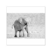 Lebhafter junger Elefant Permastempel (Design)