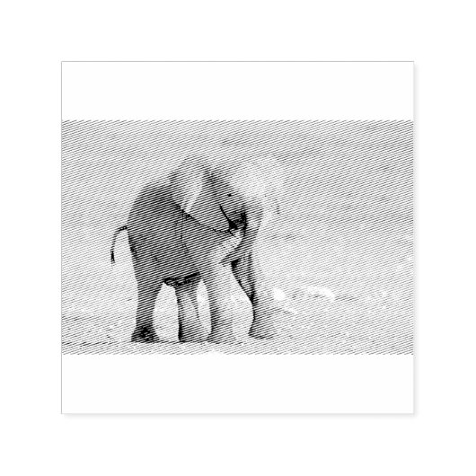 Lebhafter junger Elefant Permastempel (Design)