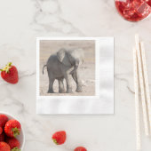 Lebhafter junger Elefant Serviette (Beispiel)