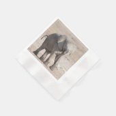 Lebhafter junger Elefant Serviette (Ecke)