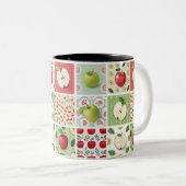 "Lebhafter Kaffee-Cup mit Apple-Themed" Zweifarbige Tasse (VorderseiteRechts)