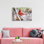 Lebhafter Kardinal Leinwanddruck (Insitu (Wohnzimmer))