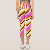 Lebhafter Karierter Fuison High Waisted Capri Leggings (Rückseite)