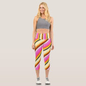 Lebhafter Karierter Fuison High Waisted Capri Leggings (Vorderseite)