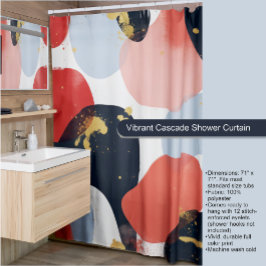 Lebhafter Kaskadenduschvorhang Duschvorhang