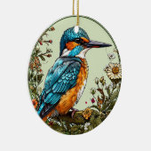 Lebhafter Kingfisher Bird Keramik Ornament (Rechts)