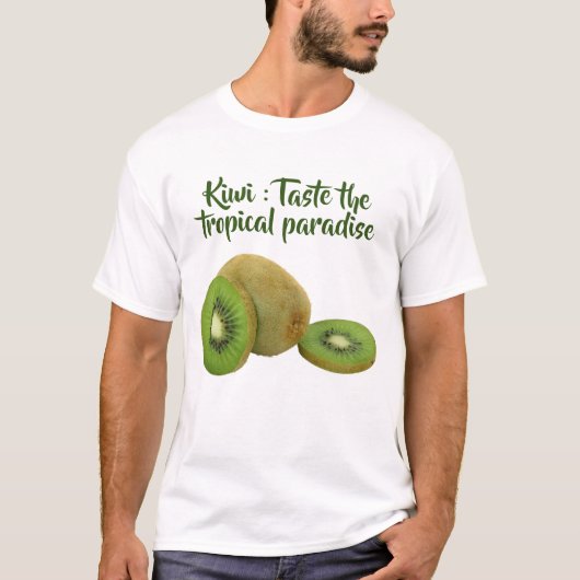 Lebhafter Kiwi Fruit Print T - Shirt (Vorderseite)