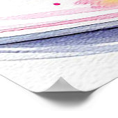 Lebhafter Kiwi-Kuchen mit rosa Glaze Poster (Ecke)