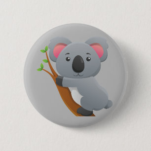 Lebhafter Koala-Bär Button