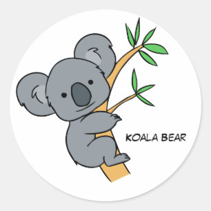 Lebhafter Koala-Bär Runder Aufkleber
