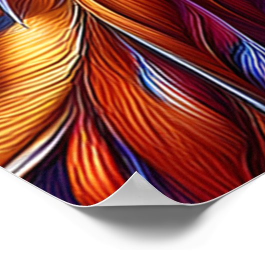 Lebhafter Kondor Perching Atop Tree Poster (Ecke)