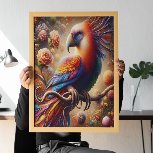 Lebhafter Kondor Perching Atop Tree Poster