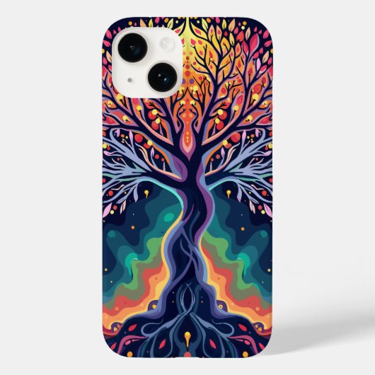 Lebhafter kosmischer Baum Case-Mate iPhone Hülle (Rückseite)
