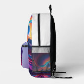 Lebhafter kosmischer Design-Backpack - Moderner St Bedruckter Rucksack (Rechts)