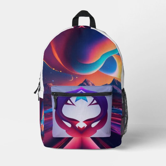 Lebhafter kosmischer Design-Backpack - Moderner St Bedruckter Rucksack (Vorderseite)