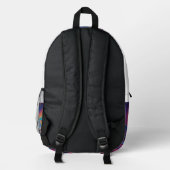 Lebhafter kosmischer Design-Backpack - Moderner St Bedruckter Rucksack (Rückseite)