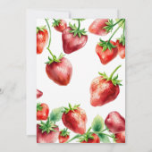Lebhafter Kranz der Strawberries Babydusche Einladung (Rückseite)