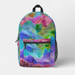 Lebhafter Kristallberg Abstrakt Bedruckter Rucksack