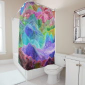 Lebhafter Kristallberg Abstrakt Duschvorhang (Beispiel)