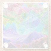 Lebhafter Kristallberg Abstrakt Glasuntersetzer (Rückseite)