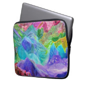 Lebhafter Kristallberg Abstrakt Laptopschutzhülle (Vorderseite Links)