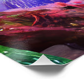 Lebhafter Kristallberg Abstrakt Poster (Ecke)