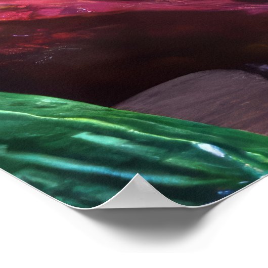 Lebhafter Kristallberg Abstrakt Poster (Ecke)