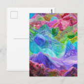 Lebhafter Kristallberg Abstrakt Postkarte (Vorne/Hinten)