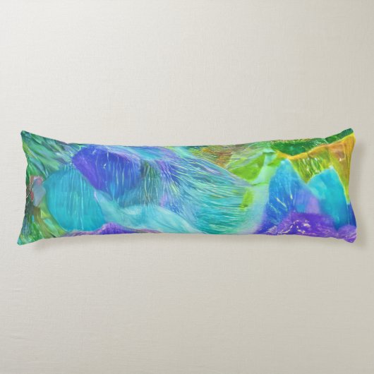 Lebhafter Kristallberg Abstrakt Seitenschläferkissen (Vorderseite)