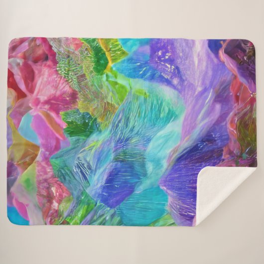 Lebhafter Kristallberg Abstrakt Sherpadecke (Vorderseite (Horizontal))