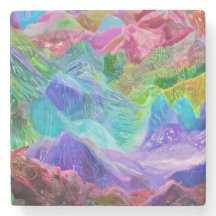 Lebhafter Kristallberg Abstrakt