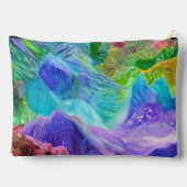 Lebhafter Kristallberg Abstrakt Zubehörtasche (Rückseite)