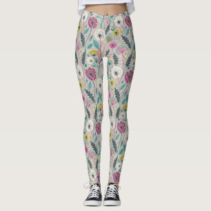Lebhafter Kronleuchter und Foliage Nahtloses Muste Leggings