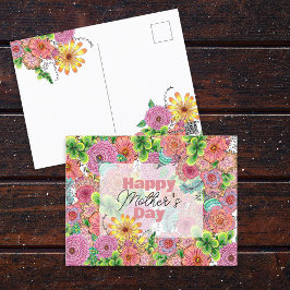 Lebhafter, künstlerisch gezeichnet Florals Muttert Postkarte