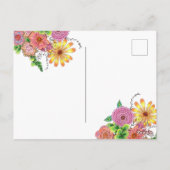 Lebhafter, künstlerisch gezeichnet Florals Muttert Postkarte (Rückseite)