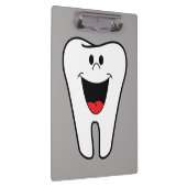 Lebhafter lächelnder Zahn Klemmbrett (Rechts)