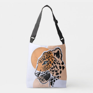 Lebhafter Leopard Drucktasche in feinem orangefarb Tragetaschen Mit Langen Trägern