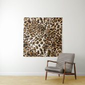 Lebhafter Leopard: farbenprächtiges Textildesign. Wandteppich (Beispiel (Horizontal))