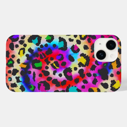 lebhafter Leopardendruck Case-Mate iPhone Hülle (Rückseite (Horizontal))