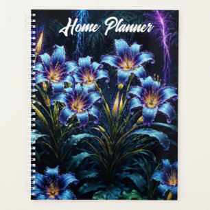 Lebhafter leuchtender Lilien blühender Fantasiegar Planer
