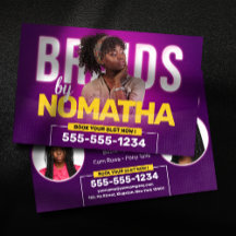 Lebhafter Lila Braids & Wigs Friseur Salon