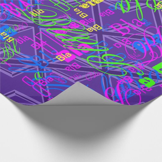 Lebhafter Lila Farbton Geschenkpapier (Ecke)