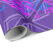 Lebhafter Lila Farbton Geschenkpapier (Rolleneckpunkt)