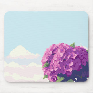 Lebhafter Lila Hydrangeas-Maus-Pad Mousepad