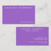 Lebhafter Lila Makeup Hair-Berater Visitenkarte (Vorne/Hinten)