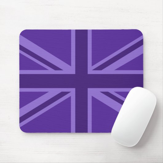 Lebhafter Lila Union Jack Mousepad (Mit Mouse)