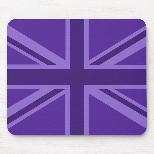 Lebhafter Lila Union Jack Mousepad (Vorne)